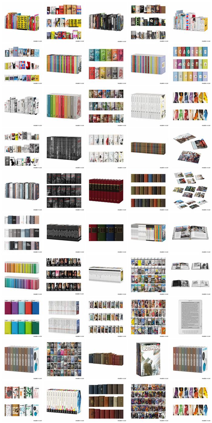 高精度书籍杂志3D模型 Model+Model Vol 06 Books