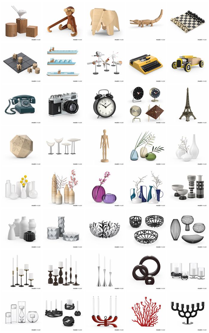 高精度室内装饰摆件3D模型 Model+Model Vol 08 Interior accessories