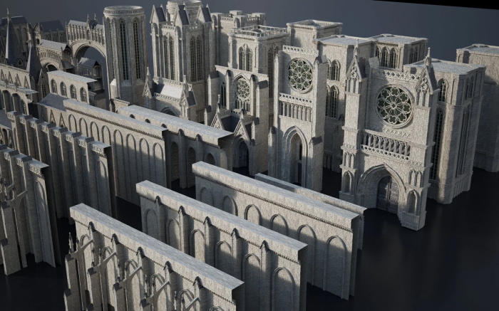 哥特建筑3D模型 Kitbash3D - Gothic (MAOBJFBX)
