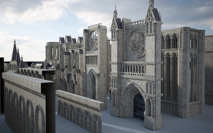 哥特建筑3D模型 Kitbash3D - Gothic (MAOBJFBX)