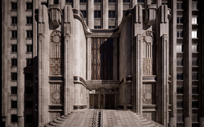 欧洲建筑博物馆剧院政府大楼3D模型 Kitbash3D - Art Deco (MAOBJFBX)