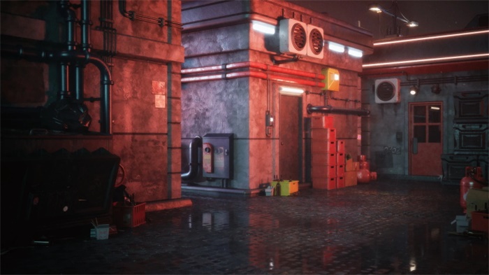 未来科幻街道建筑3D模型 KitBash3D - Cyber Streets (MAXMAOBJFBX)