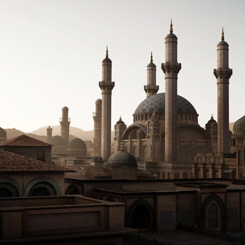 中东建筑场景3D模型 Kitbash3D - Middle East (MAOBJFBX)