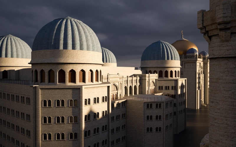 中东建筑场景3D模型 Kitbash3D - Middle East (MAOBJFBX)