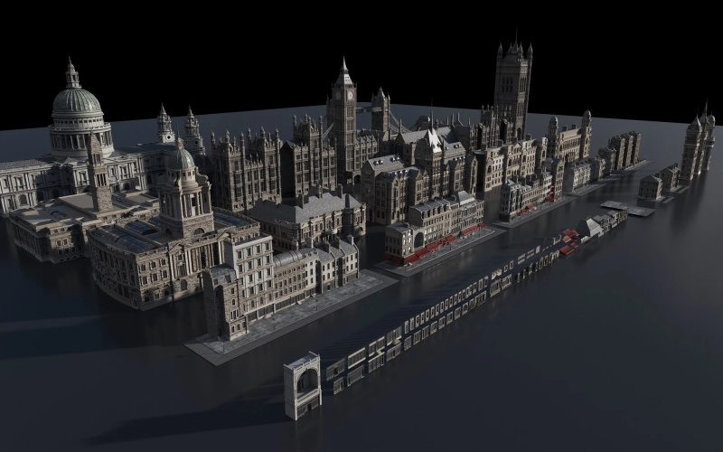 维多利亚风格建筑3d模型 Kitbash3D - Victorian (MAOBJFBX)