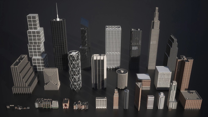 摩天大楼城市塔楼和建筑物3D模型 Kitbash3d - EveryCity (MAXOBJFBX)