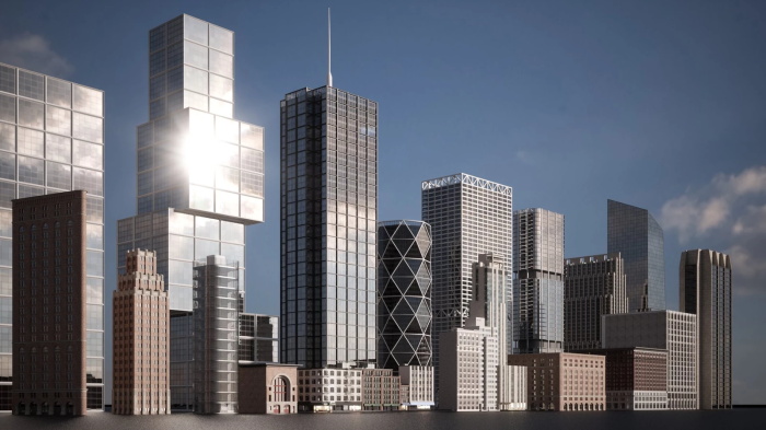 摩天大楼城市塔楼和建筑物3D模型 Kitbash3d - EveryCity (MAXOBJFBX)