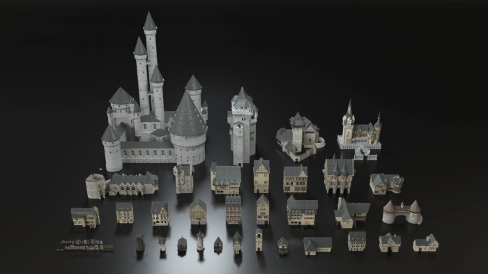童话小镇3D模型 Kitbash3D - Fairy Tale (MAXMAOBJFBX)