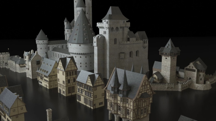 童话小镇3D模型 Kitbash3D - Fairy Tale (MAXMAOBJFBX)