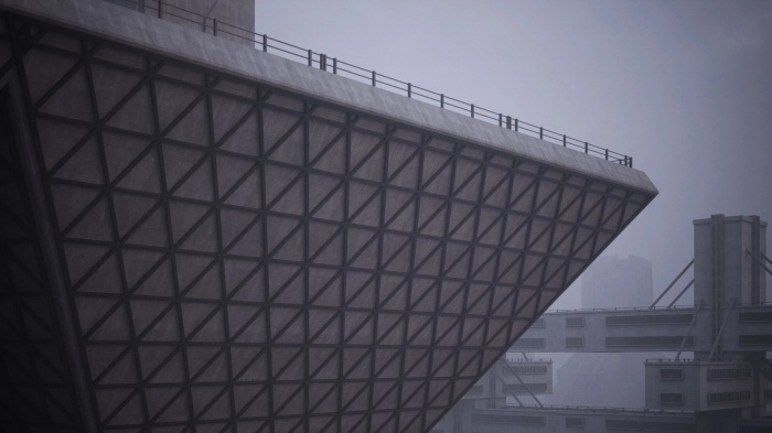 现代化城市纪念碑塔楼3D模型 Kitbash3d - Brutalist（MA/MAX/C4D/BLEND/OBJ/FBX式）