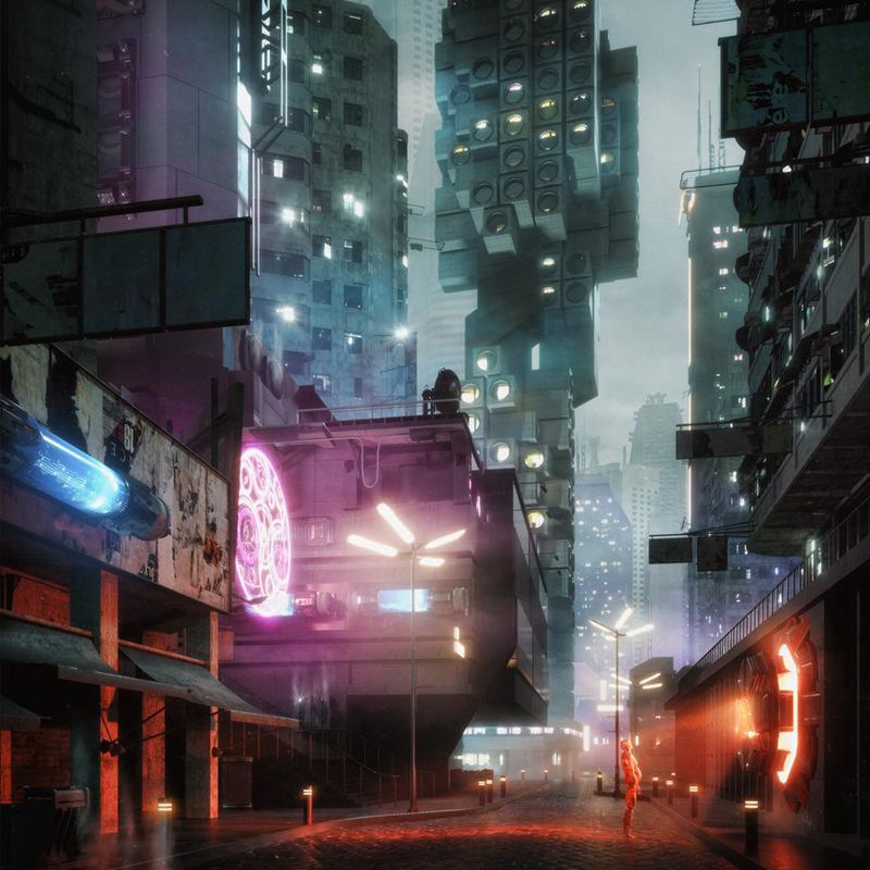 野兽派未来贫民窟3D模型 KitBash3d - Mini Kit - Cyberpunk (MAXFBX)