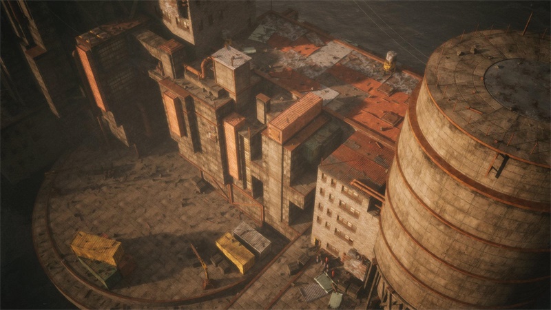 荒芜之地废墟工厂场景3D模型 Kitbash3d - Wasteland