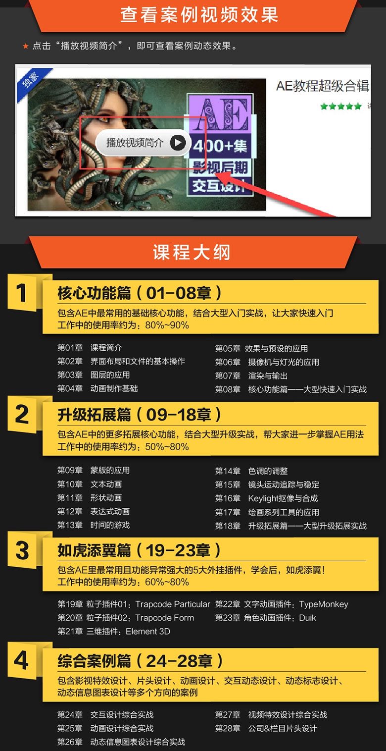 网易云课堂 AE教程超级合辑【400集冠军课】橘子老师