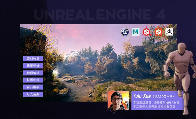 UE4完整游戏地图《大型开放世界》创建系统教学