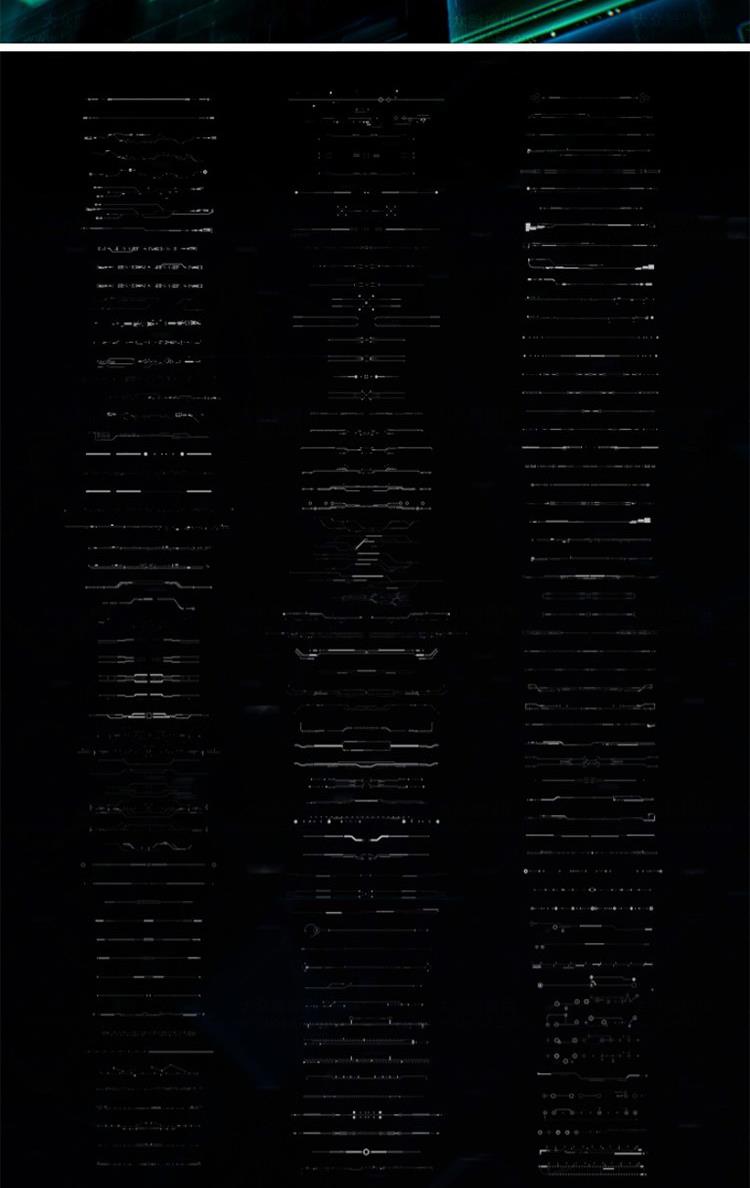 640个科技感线条边框UI界面动画预设包 HUD Library update 2.1