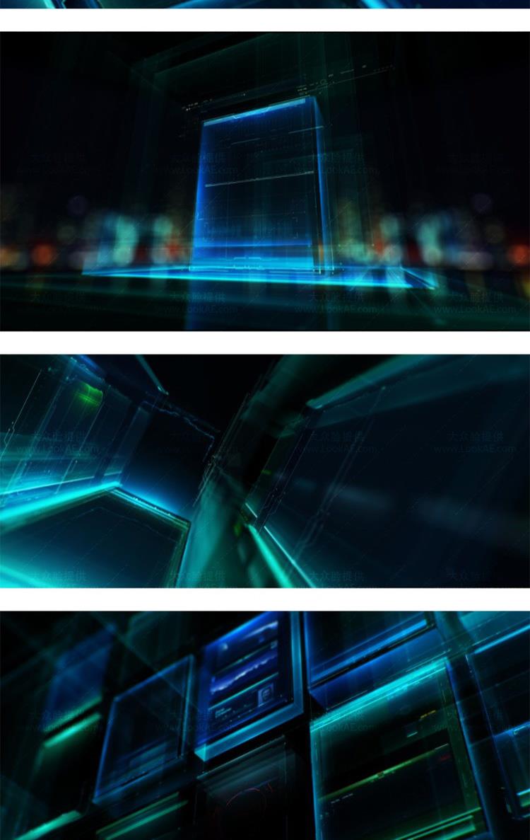 640个科技感线条边框UI界面动画预设包 HUD Library update 2.1