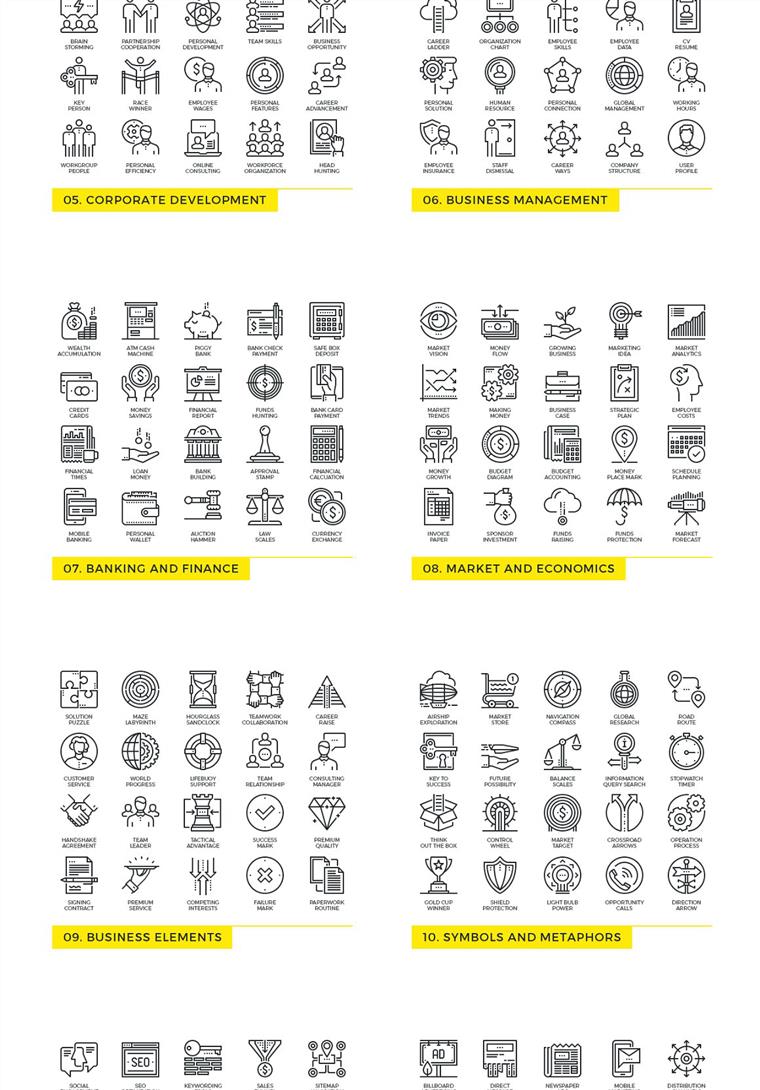 1200个线性图标合集包 Futuro Line Icons