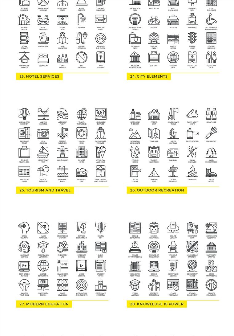 1200个线性图标合集包 Futuro Line Icons