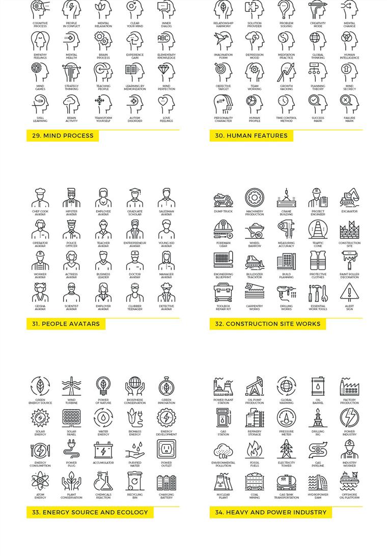 1200个线性图标合集包 Futuro Line Icons