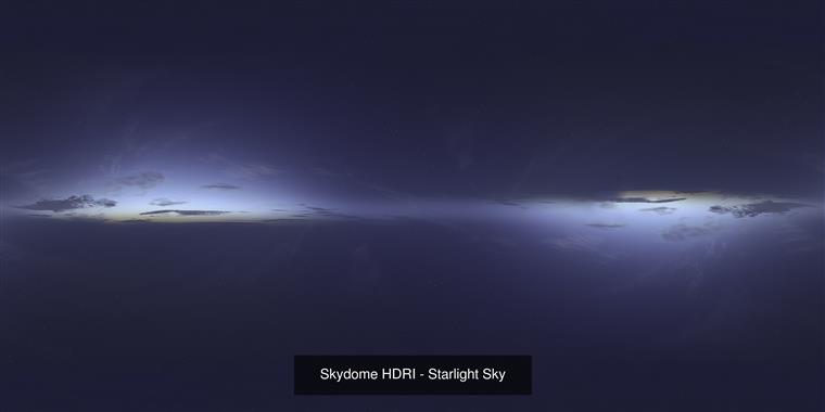 星尘、星光、北极光HDRI全景天空贴图 CGtrader – Night Skydome and Graphics Pack Texture
