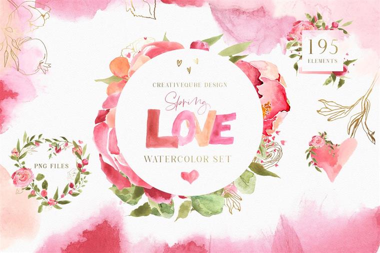 设计师梦寐以求水彩套装 Watercolor Bundle - Designer Deal