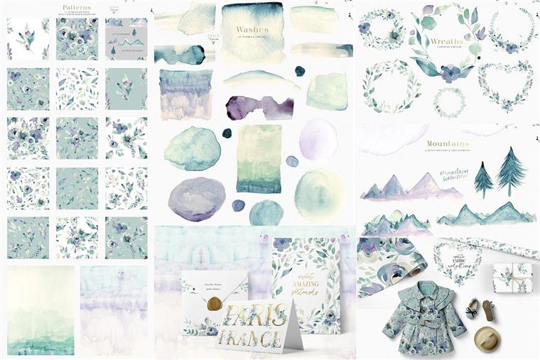 设计师梦寐以求水彩套装 Watercolor Bundle - Designer Deal