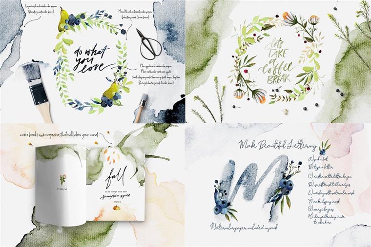 设计师梦寐以求水彩套装 Watercolor Bundle - Designer Deal