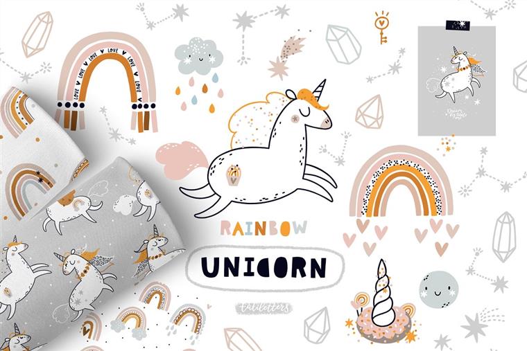 婴儿动物剪贴画和图案合辑 Bundle Baby animal Clipart & Pattern
