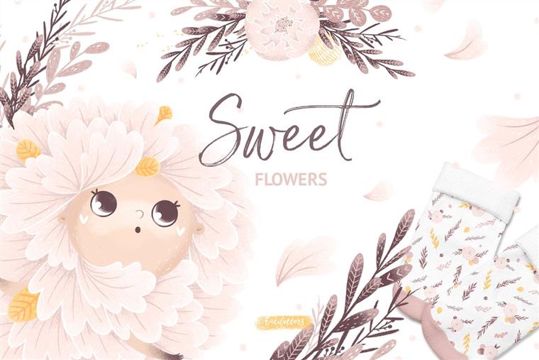 婴儿动物剪贴画和图案合辑 Bundle Baby animal Clipart & Pattern
