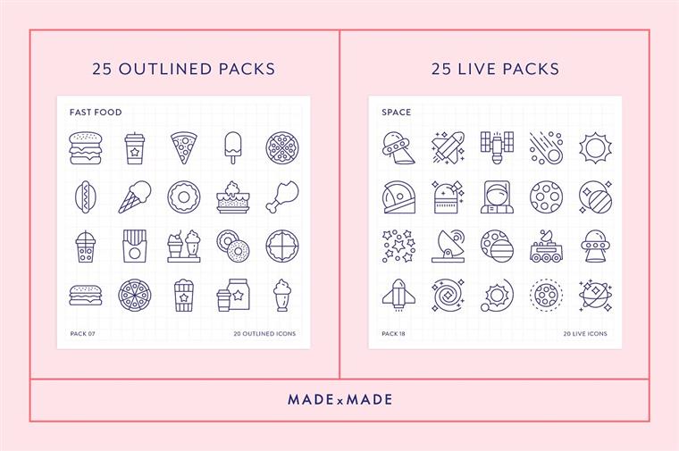 500个独特矢量线图标的大型捆绑包 Mega Bundle Vol 3 Line Icons