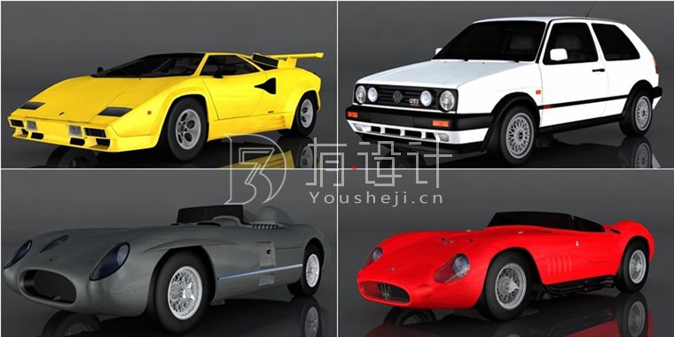 63套汽车3D模型合辑 Car 3D Models Bundle Jan 2022