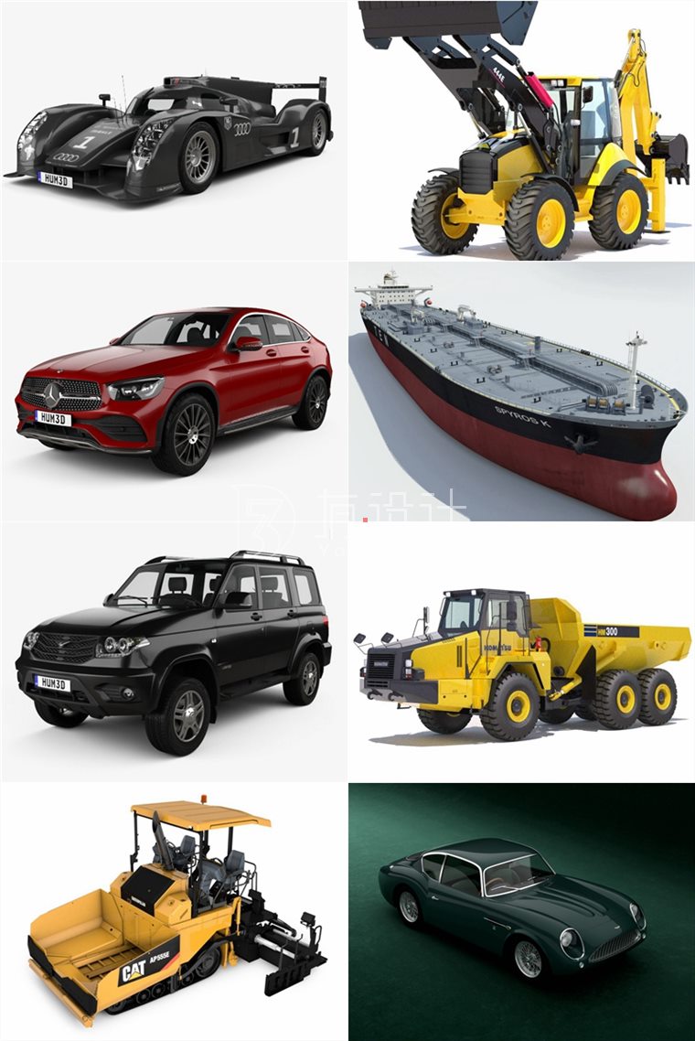 63套汽车3D模型合辑 Car 3D Models Bundle Jan 2022
