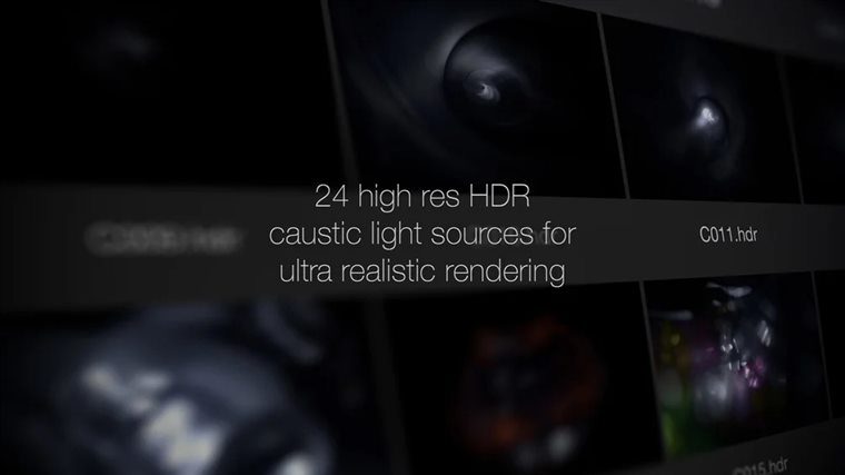 24个高动态灯光焦散HDR高动态贴图 Gumroad – HDR Caustics