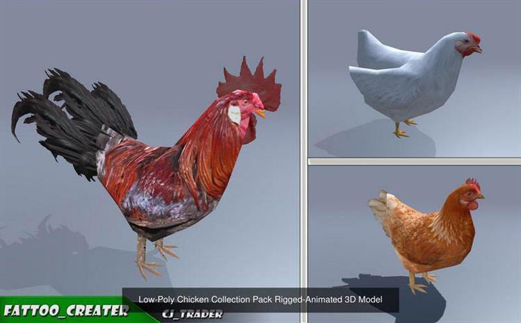 Cgtrader - Lowpoly Wild Animals Rigged 3D model Collection Pack