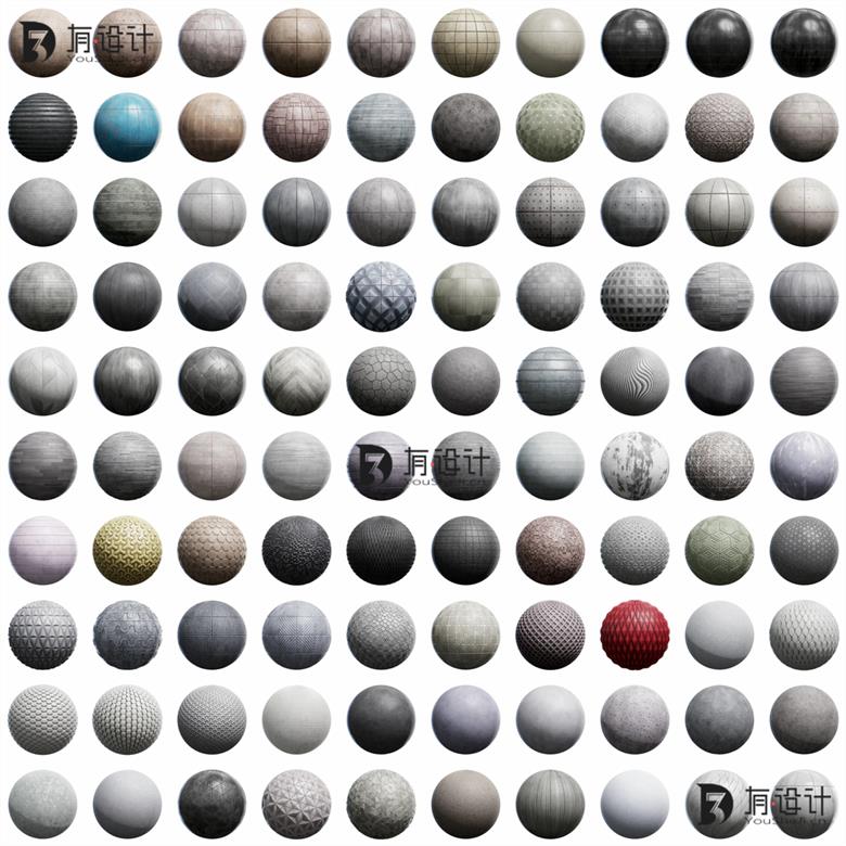 100种8k混泥土墙PBR纹理贴图 CGAxis – Blocks Exterior Concrete Walls PBR Textures