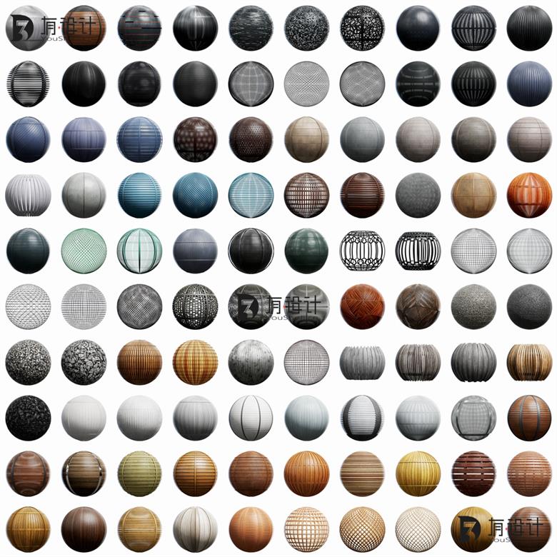 100种8k户外围栏、围栏网和围栏面板PBR贴图 CGAxis – Blocks Exterior Fences PBR Textures