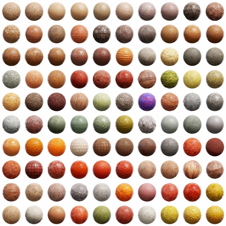 100种8K雕刻粘土PBR纹理 CGAxis – Physical 6 Clay PBR Textures 8K